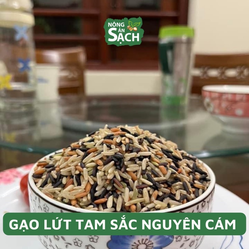 Gạo Lứt Tam Sắc Nguyên Cám - Gạo Nương Điện Biên - Hỗ trợ ăn kiêng, giảm cân