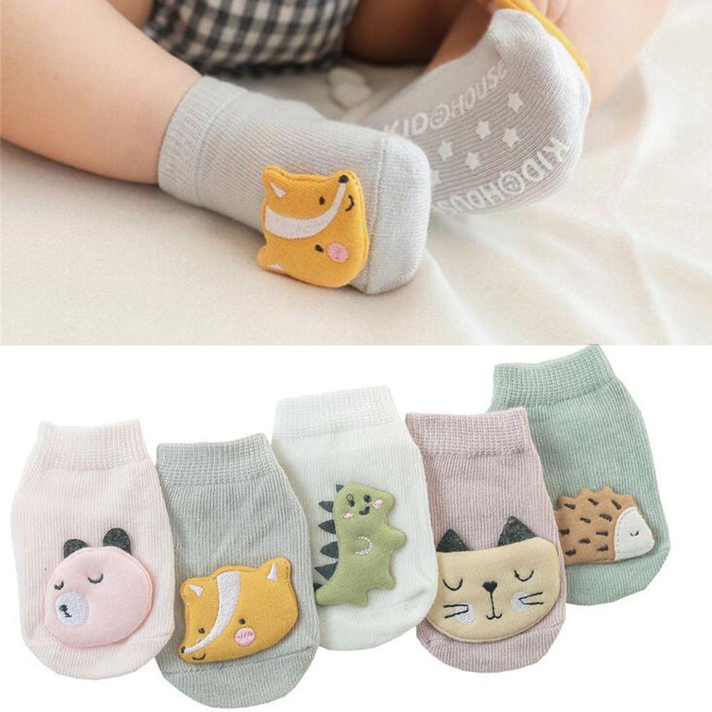 Vớ Cotton Mềm Mại In Họa Tiết Thú Hoạt Hình Cho Bé 6-12 Tháng Tuổi