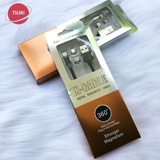 Cáp sạc từ hít nam châm 1M và 3 đầu nam châm Micro TypeC IPhone