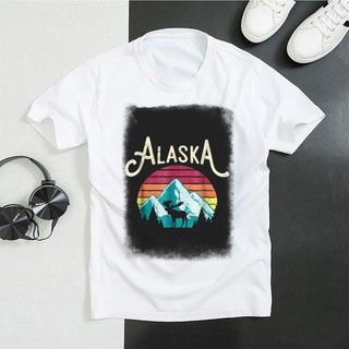Áo Thun In Hình - Núi Alaska Alaska Ak Juneau Wildlif Retro Alaska Ak Juneau Núi Wildlif - IO-7704