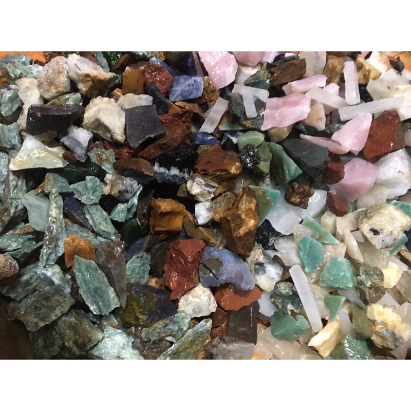 100gr Đá Thô Mix Đa Sắc Viên Nhỏ 1-2cm