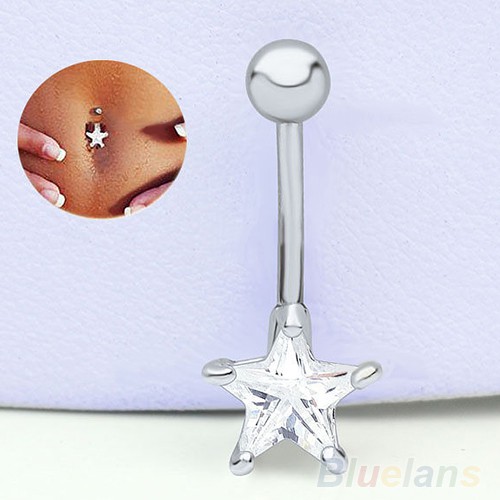 Khuyên RốN HìNh Ngôi Sao BằNg ThéP Y Tế