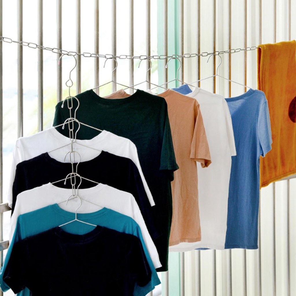 Móc Xích Treo Quần Áo Bằng Thép Không Gỉ Tiết Kiệm Không Gian