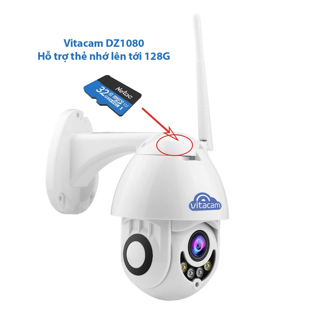 Camera Vitacam Ip Ngoài Trời Cao Cấp DZ1080 Full HD 2.0Mpx - Quay 360 độ