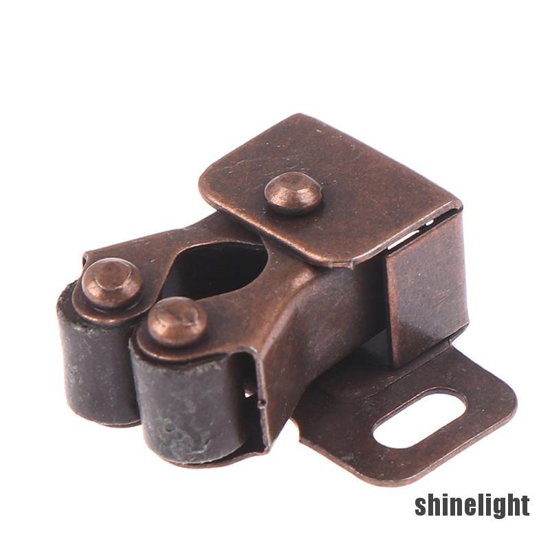 [shinelight] Double Roller Catch + Screws Cupboard Cabinet Door Latch Locks Hardware Tool