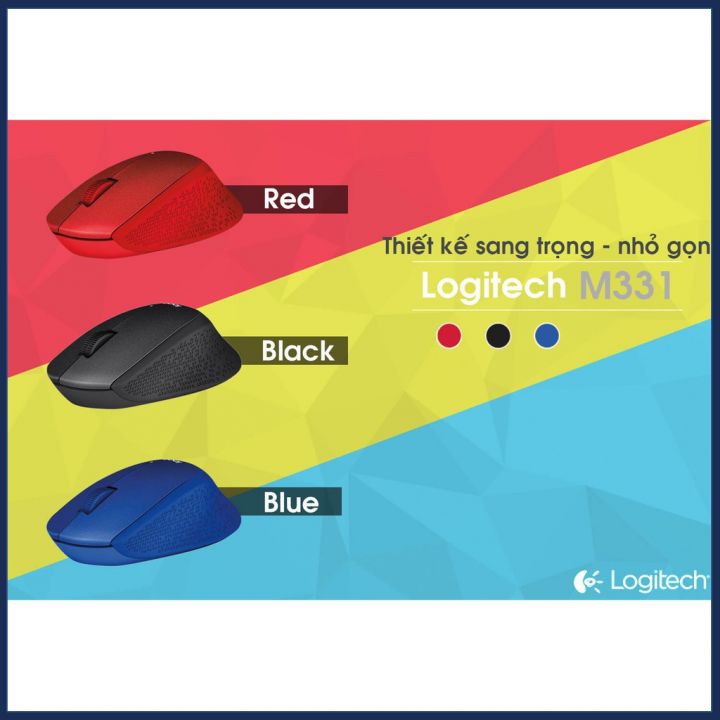 Chuột máy tính không dây Logitech M331 𝗖𝗛𝗢̂́𝗡𝗚 𝗢̂̀𝗡  Silent Plus - Bảo hành chính hãng 12 tháng