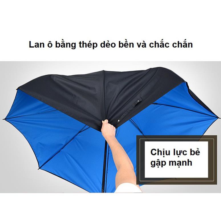 [HÀNG CAO CẤP] Ô che mưa loại to siêu bền, nhẹ tặng kèm viên nước rửa kính ô tô  - Hizuki