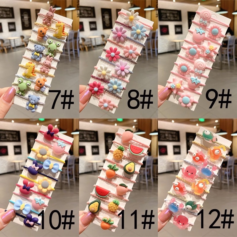 Dây Buộc Tóc Cao Su Họa Tiết Hoạt Hình Dễ Thương Cho Bé