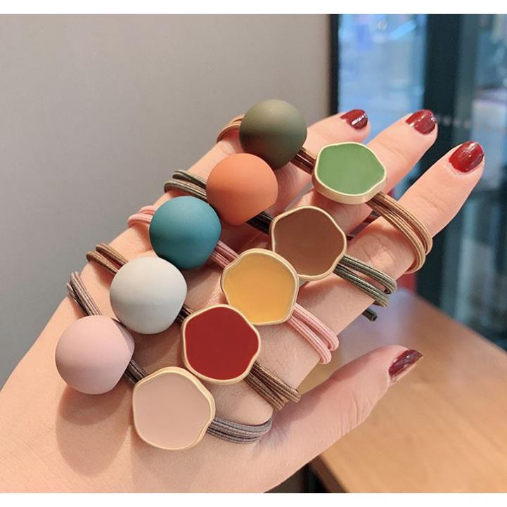 Dây Buộc Tóc Co Dãn Màu Trơn Xinh Xắn Cho Nữ C42