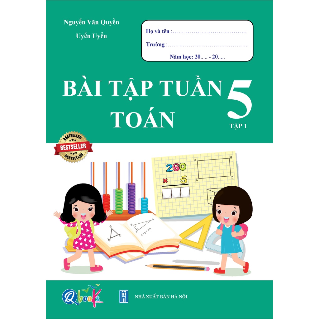 Sách - Bài Tập Tuần và Đề Kiểm Tra - Toán và Tiếng Việt 5 - Cả Năm (8 cuốn)