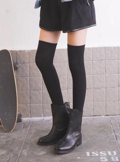 Tất giả boot đen