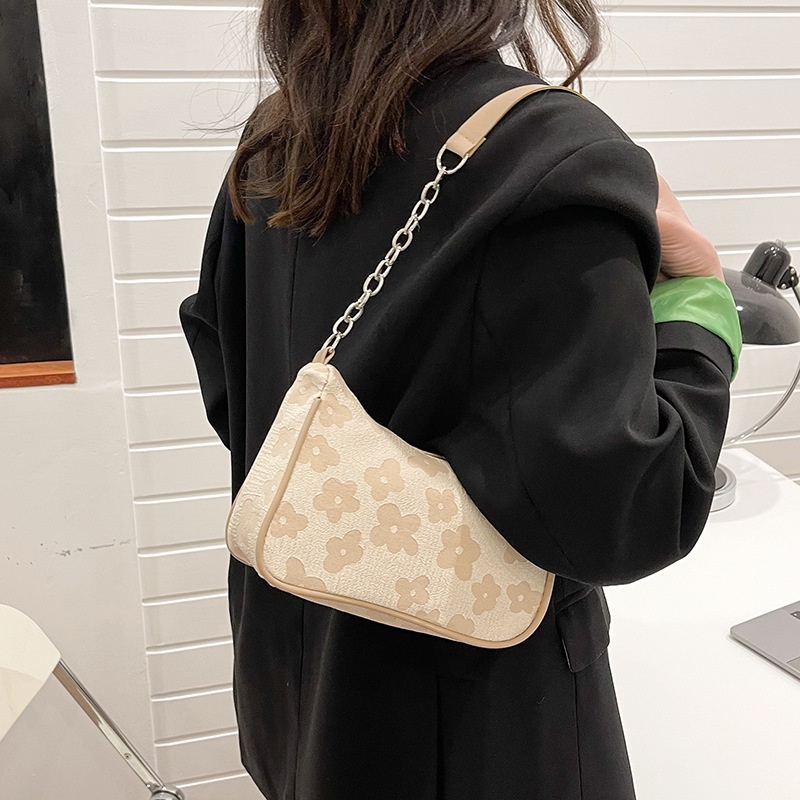 Túi Đeo JASMIN NOIR Vai Vải Canvas Phối Dây Xích Thiết Kế Dễ Thương Cho Nữ