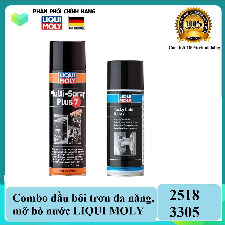 Combo dầu bôi trơn đa năng, mỡ bò nước LIQUI MOLY