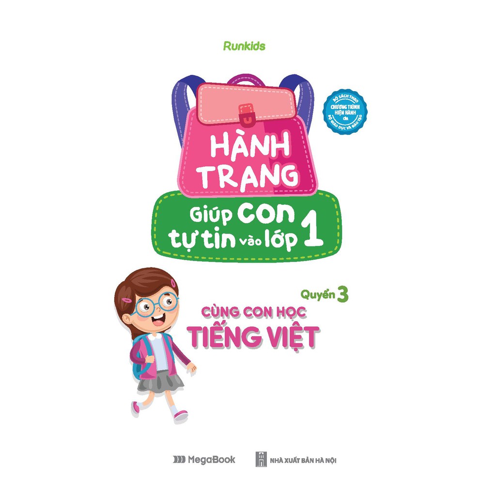 Sách Hành trang giúp con tự tin vào lớp 1 - Quyển 3: Cùng con học Tiếng Việt