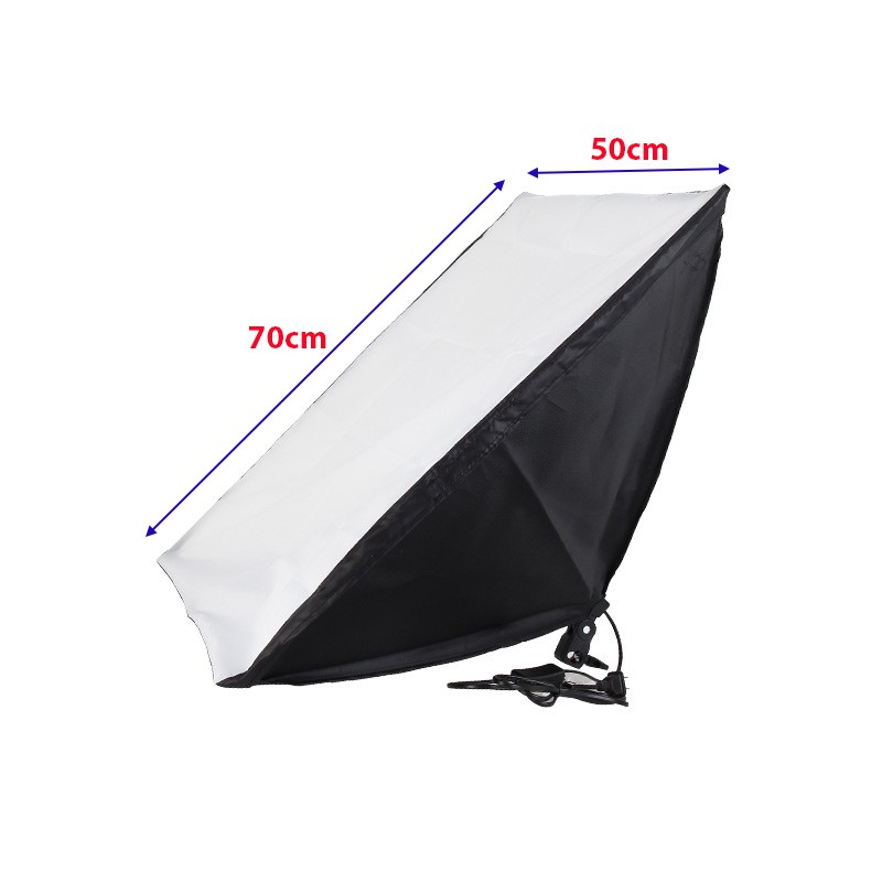 Softbox trợ sáng kích thước 50x70cm cho studio, livestream gắn 1 đui E27, có thể mua kèm bóng đèn 50W, 80W, 100W