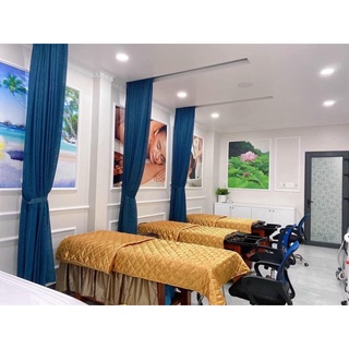 Tấm Trải Giường Spa Chần Bông Vải Phi Bóng Chất Mát kt 110x210cm