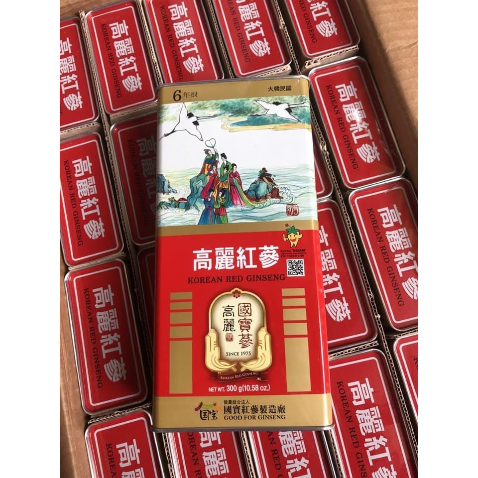 Hồng sâm khô nguyên củ 6 năm tuổi, hộp thiếc cao cấp (300gr) Hàn Quốc, hsd 2022 | BigBuy360 - bigbuy360.vn