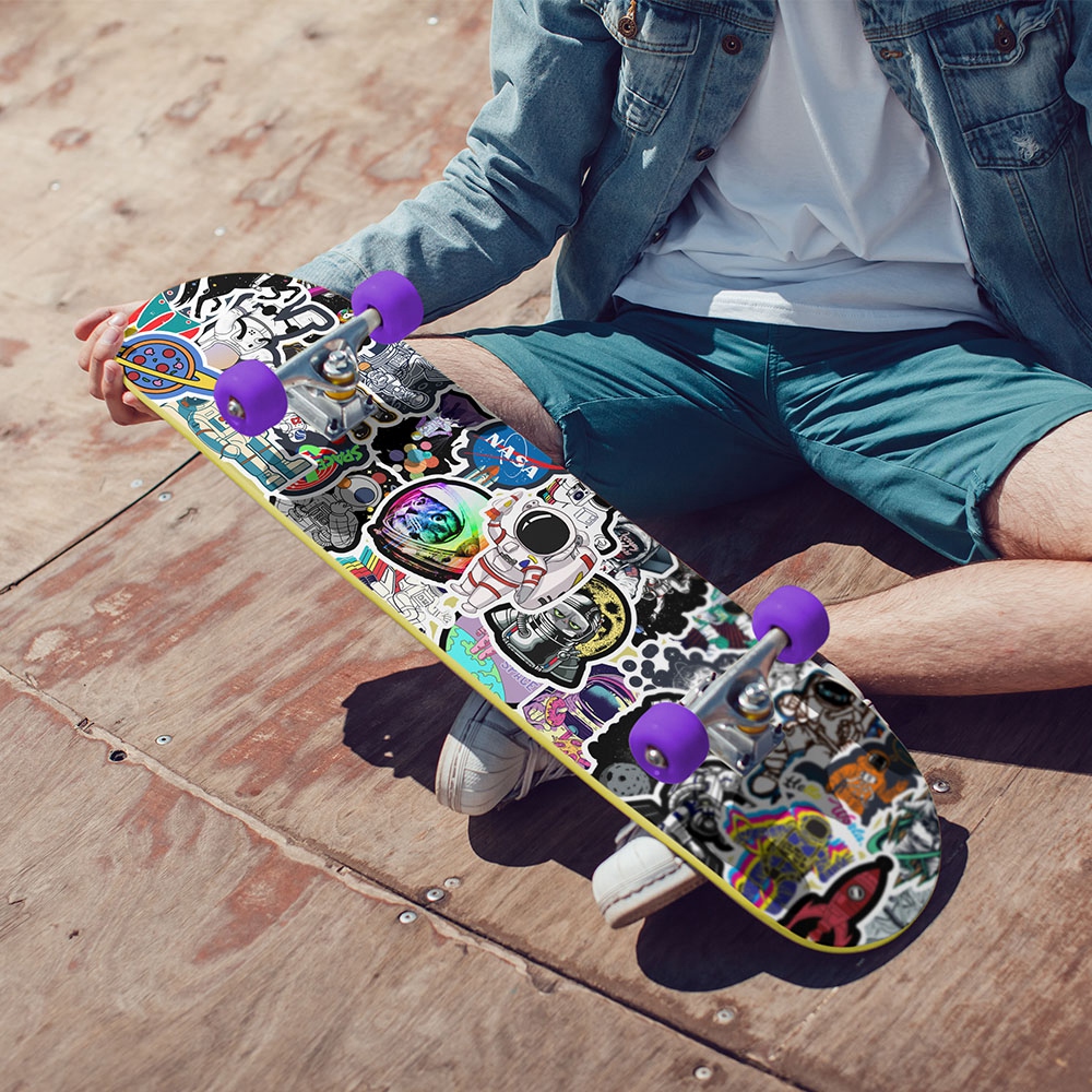 Bộ 50 miếng dán trang trí in họa tiết người ngoài hành tinh độc đáo | BigBuy360 - bigbuy360.vn