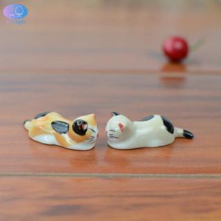 Đế gác đũa sứ hình mèo dễ thương