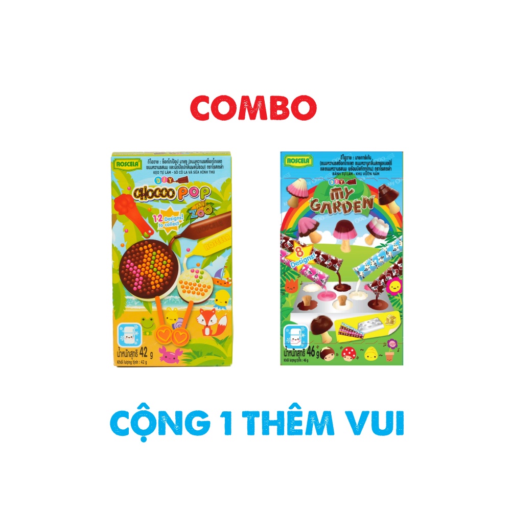 Combo Bánh Kẹo Tự Làm DIY Chocopop và My Garden - Roscela - Thái Lan