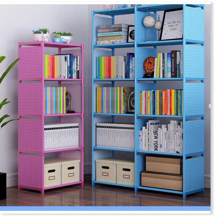 Kệ nhiều ngăn 𝑭𝑹𝑬𝑬𝑺𝑯𝑰𝑷 Kệ sách 3 buồng 9 ô bằng vải khung thép dễ lắp ghép và tháo rời 9619