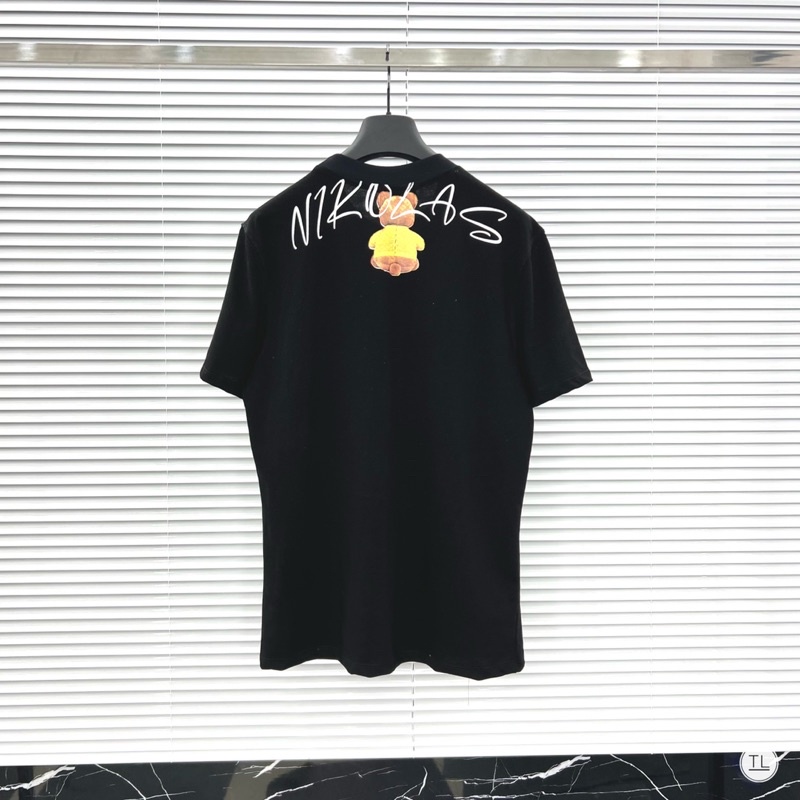 Áo thun cộc tay guci gấu đơn đôi, chất cotton 4c dày dặn, from chuẩn