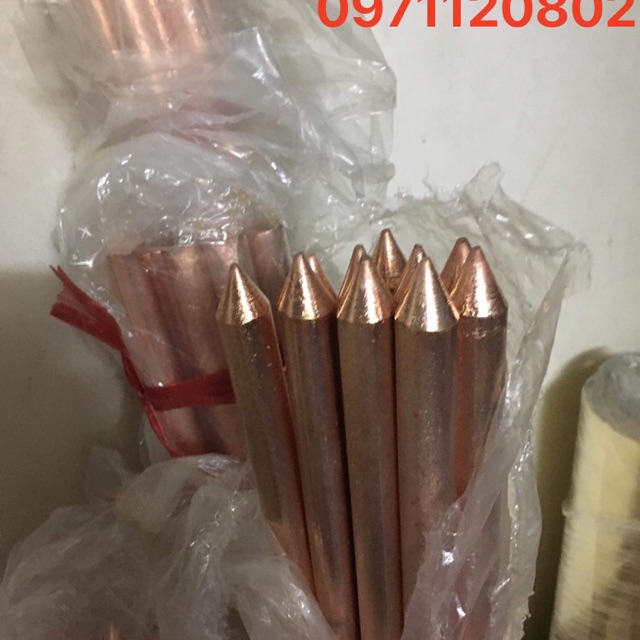 Cọc tiếp địa sắt mạ đồng việt nam D16 dài 1.2m