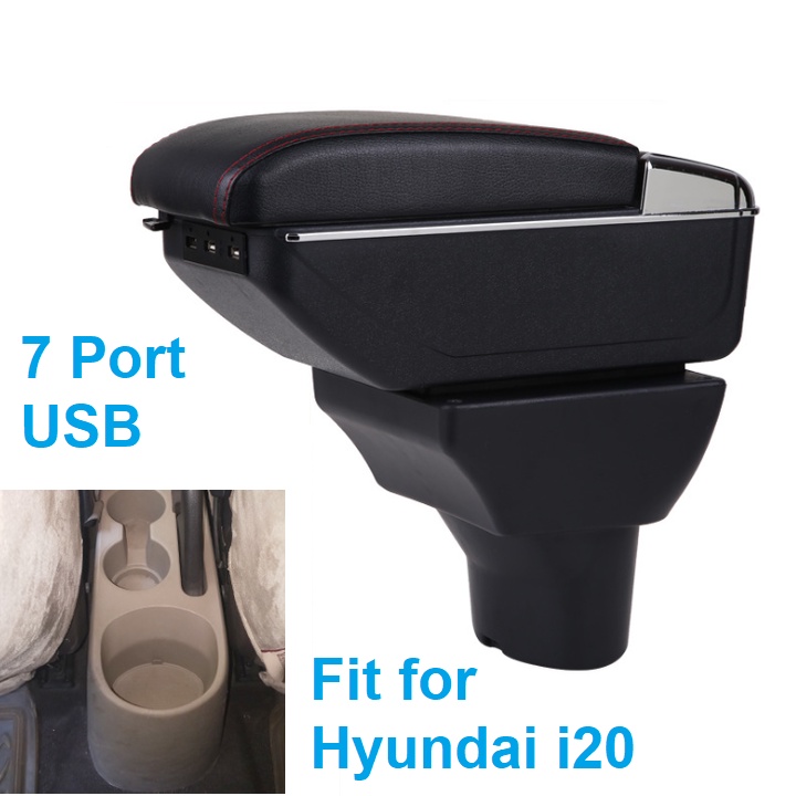 Hộp tỳ tay, đệm tỳ tay lắp cho xe ô tô Hyundai i20, Armrest box for Hyundai i20