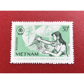 Tem Việt Nam 1987-Kỷ niệm 40 năm Công đoàn Bưu điện Việt Nam (30-08-1947 - 1987)