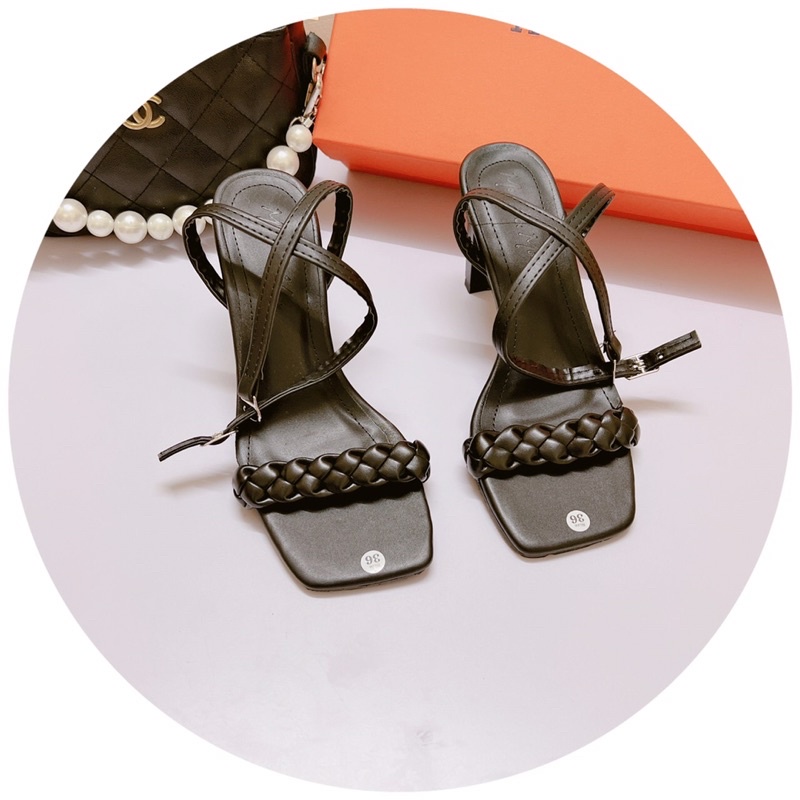 GIÀY CAO GÓT ❤️FREESHIP ĐƠN 50k❤️ SANDAL CAO GÓT 9p QUAI BỆN NHỎ GÓT DẸT DA LÌ SIÊU ĐẸP