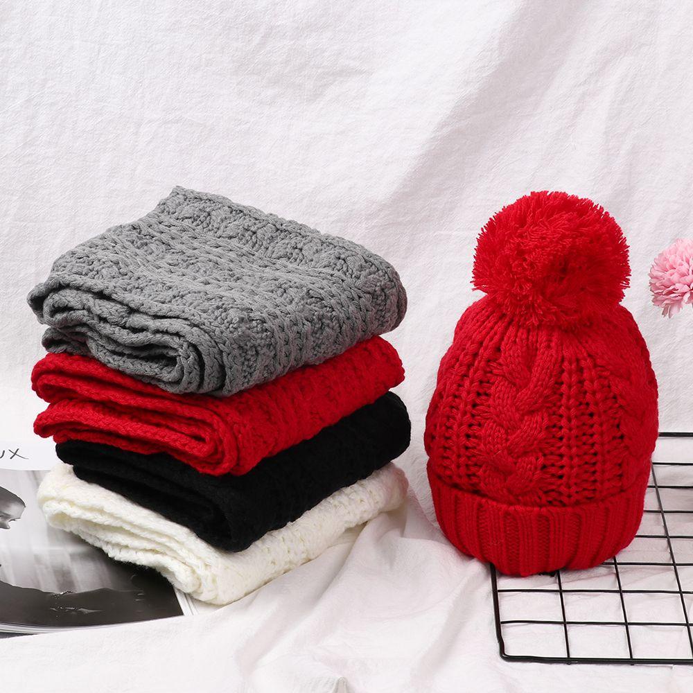 JONYE Set Mũ Len Kèm Khăn Choàng Cổ Mềm Mại Giữ Ấm Mùa Đông