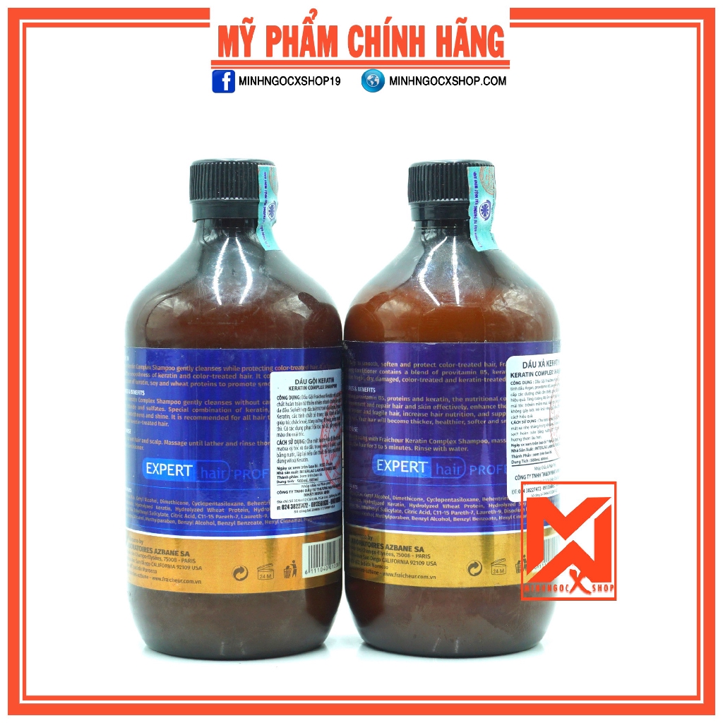 Dầu gội xả phục gồi tóc Keratin Fraicheur 500ml chính hãng