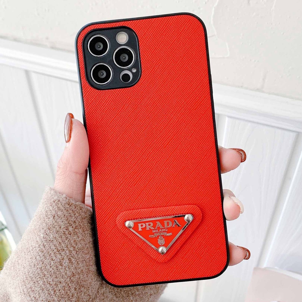 Ốp Điện Thoại Da Màu Đen Thời Trang Cho iPhone 13promax 12 11 xsmax xr xs 7P