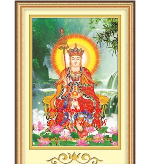 Tranh đính đá địa tạng vương bồ tát 50x70cm