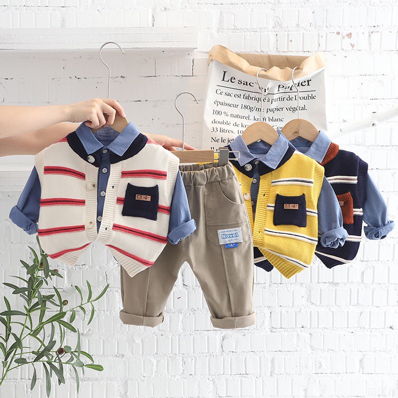 - Set bộ ô tô áo + quần bò cho bé trai 6-17kg - Shubishop