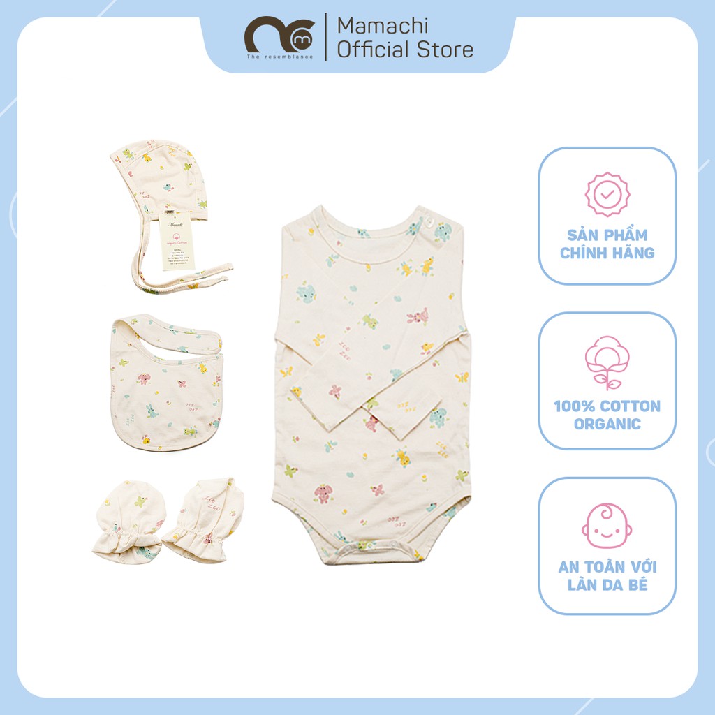Set quần áo organic Mamachi cho trẻ sơ sinh - Set 5 sản phẩm