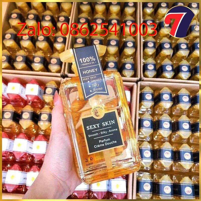 Sữa Tắm Sexy-Skin, Sữa Tắm Dưỡng Ẩm Lưu Hương Nước Hoa pháp (Chai 600ml). Lưu Hương đến 5h