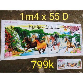 (Đã thêu) Tranh Thêu Ngựa Mã Đáo Thành Công Đẹp