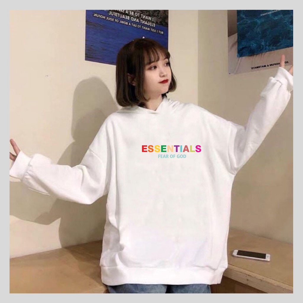 Áo hoodie nam nữ - áo nỉ mũ  UNISEX thu đông phong cách thời trang ulzzang in chữ nhiều màu Essential Hottrend 2022
