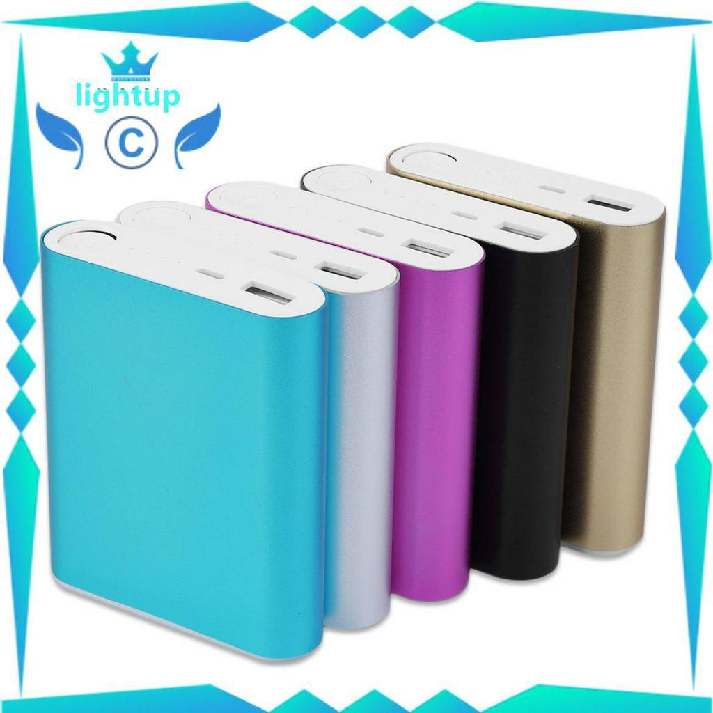 Vỏ pin sạc dự phòng 10400mAh USB cổng USB có đèn thích hợp cho 4 pin 18650