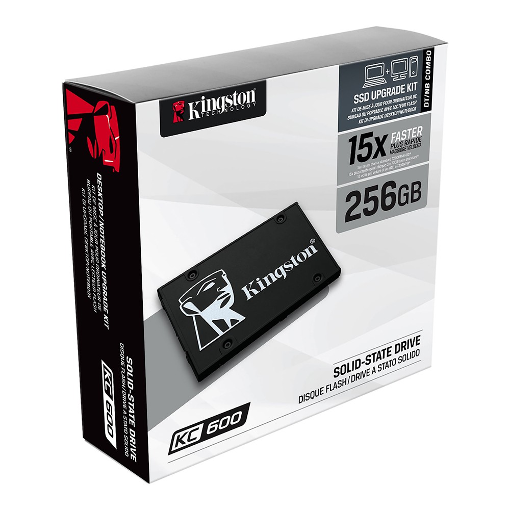 Ổ SSD Kingston SKC600 256GB 2.5inch Sata (đọc: 550MB/s /ghi: 500MB/s, Chính Hãng)