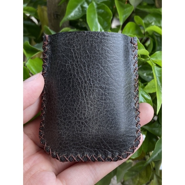 Bao Da Zippo Bỏ túi Handmade Màu Xanh Rêu