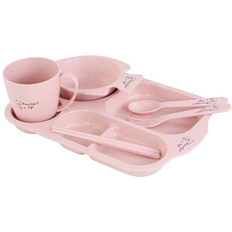 Set khay ăn 6 chi tiết hình Cá dành cho bé