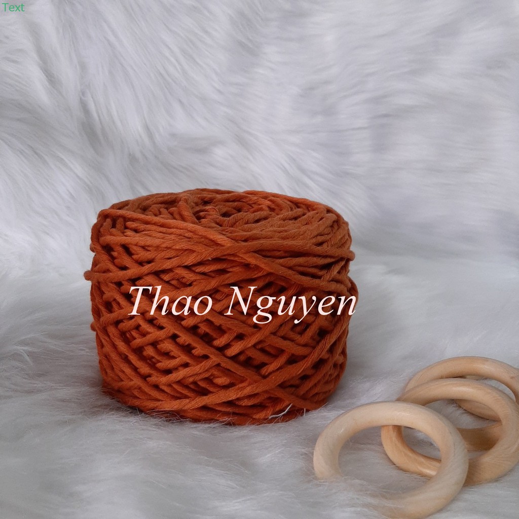 (ảnh thật) Dây thừng se macrame, dây cotton . Màu CAM CHAY.