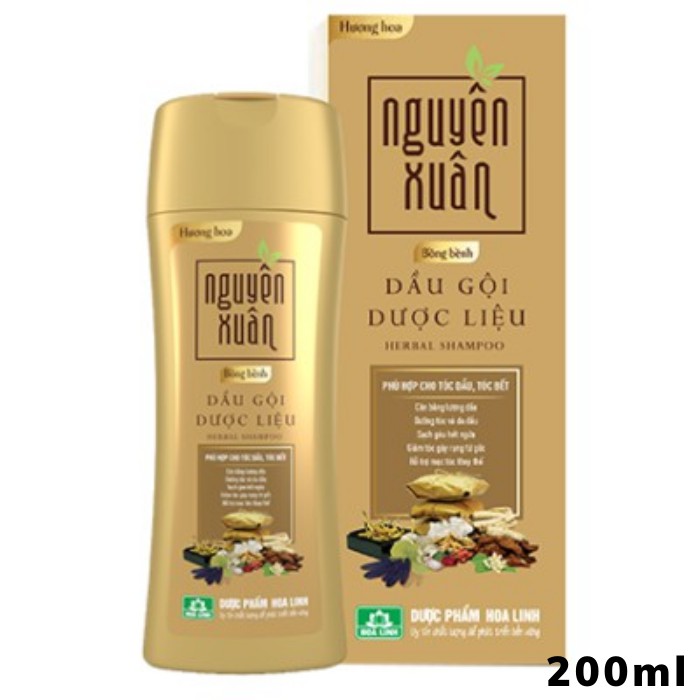 Dầu gội dược liệu Nguyên Xuân Bồng bềnh 350ml - Ngát hương hoa, da đầu dầu bết, Giảm tóc gãy rụng từ gốc