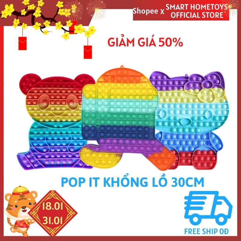 Pop It Khổng Lồ Giá Rẻ Among US Cao 30cm - Đồ Chơi Giảm Stress, Căng Thăng Cho Bé - Smarthome Toys