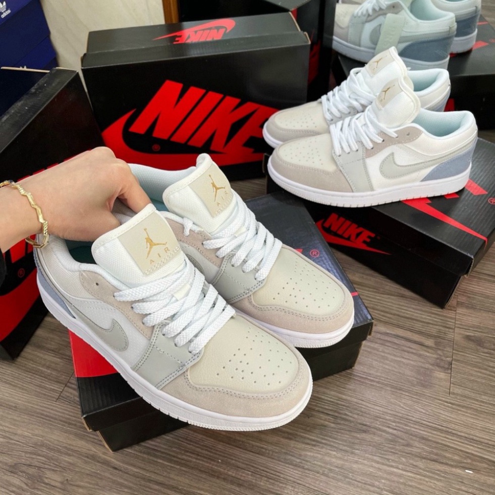 Giày Thể Thao Nam Nữ Cổ Thấp Giày Jordan 1 JD 1 Panda Đen Trắng Full Box Bill