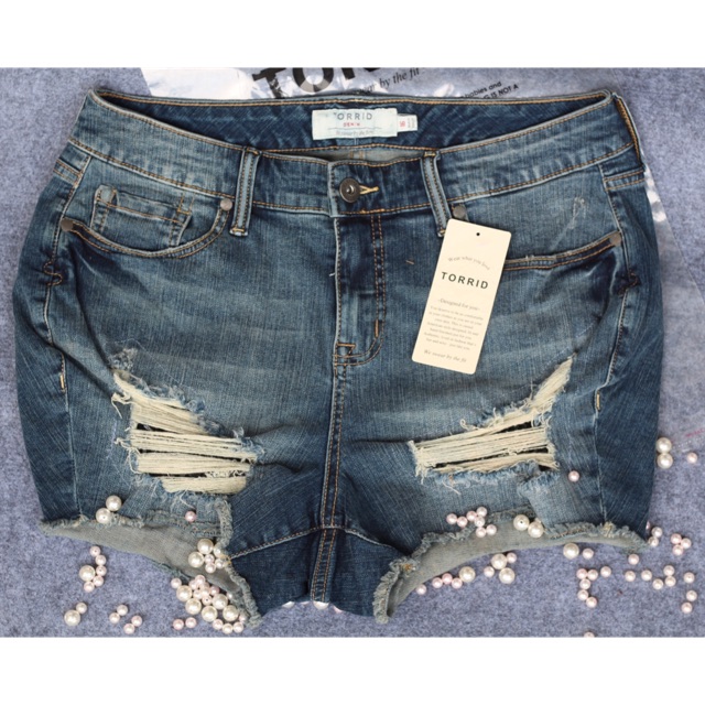 Quần jeans nữ bigsize hàng chuẩn xuất dư ( wash rách có lót lưới, size 16, size 10)