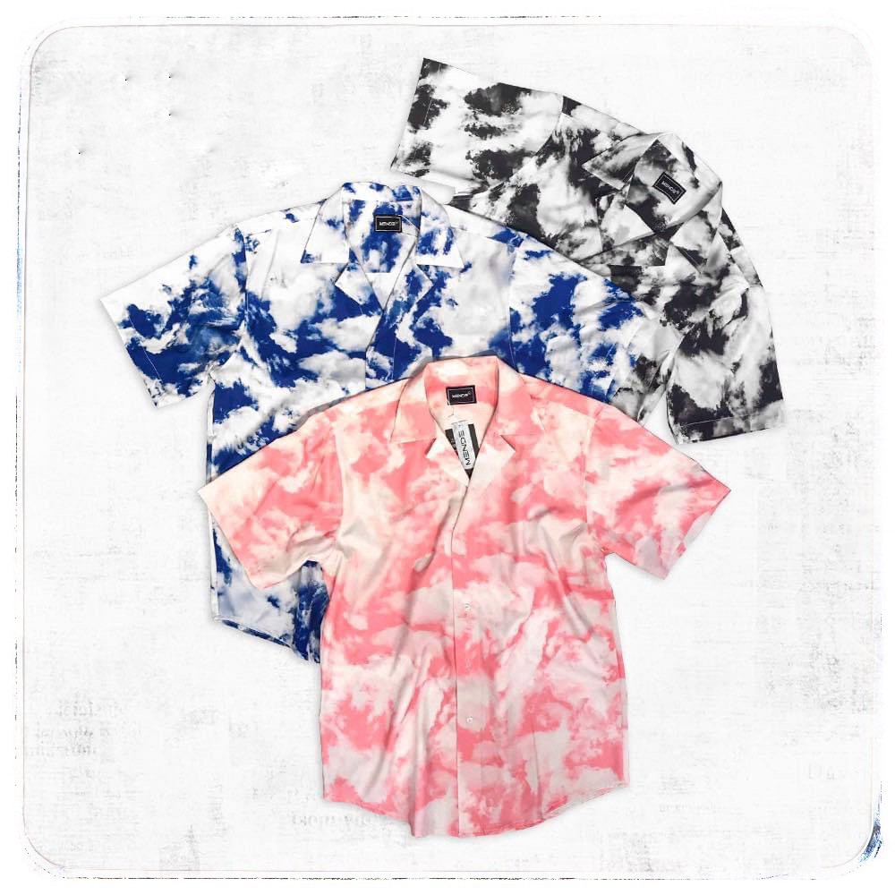 Áo Sơ Mi Loang - Áo Sơ Mi Unisex Vân Mây Tay Lỡ - Thời Trang Unisex AnAn - SM11