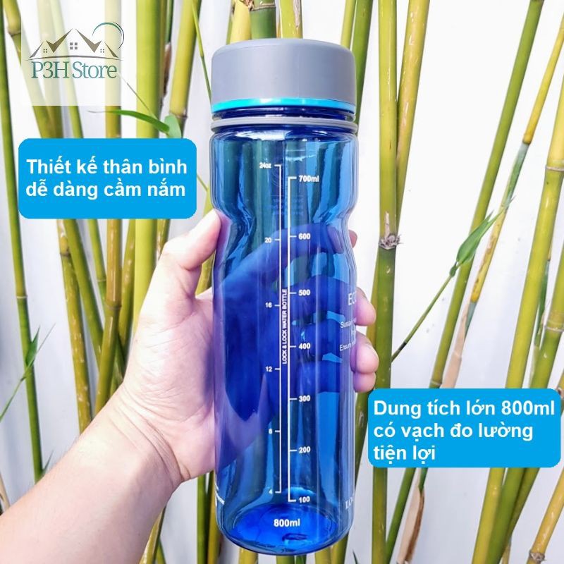 [Mã LIFEXANH24 giảm 10% đơn 99K] Bình nước nhựa Tritan Lock&amp;Lock Eco Life dung tích 800ml ABF604